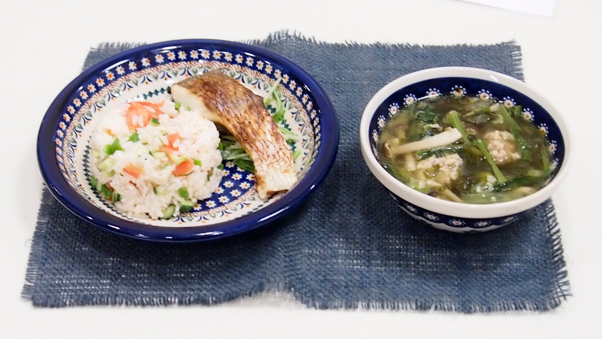 山椒香味油サラダライスワンプレート