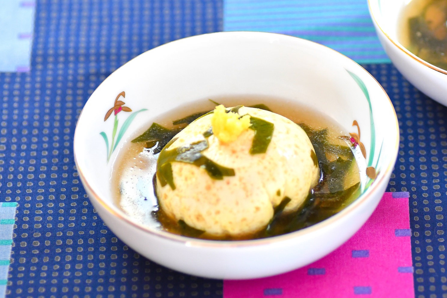うなぎ豆腐のわかめあん