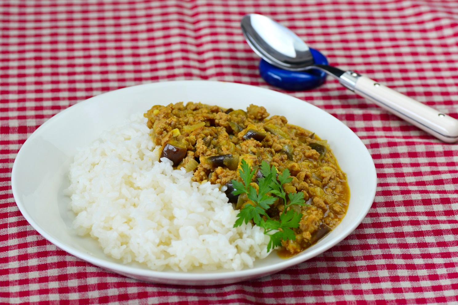 茄子のキーマカレー