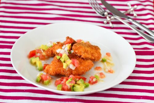 鯛のフライサルサソース