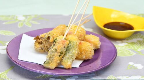 まろやかソースで食べる串カツ色々