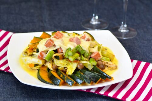 焼き野菜のチーズソース
