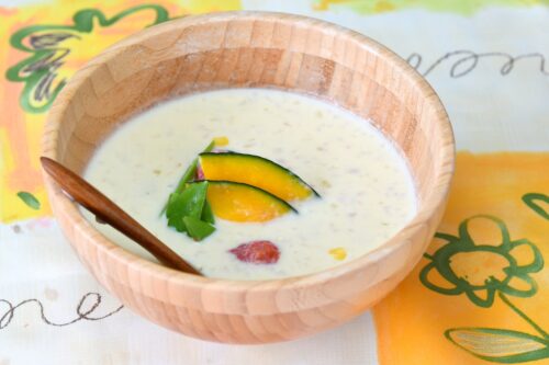 初夏野菜のコーンポタージュ