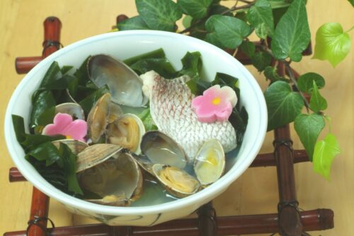 鯛とあさりの漁師蒸し