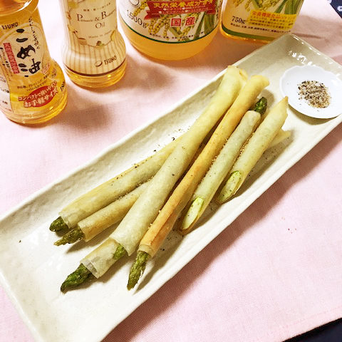 アスパラガスの春巻き