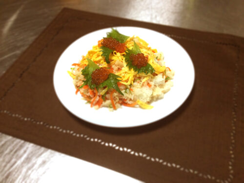 明太炒めすし
